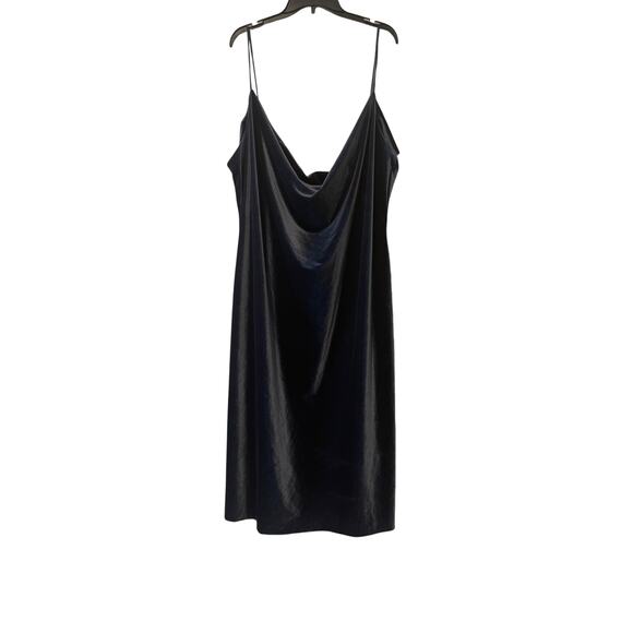Jenny Yoo Collection NWT Plus Size Formal Crush Velvet Blue Size 26 Dress - Picture 1 of 9